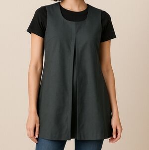 CG Womens |L| Vintage US Army Issue Olive Green Smock Pleated Tunic